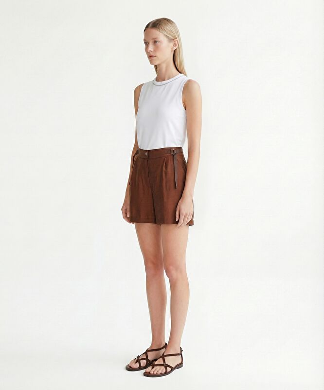 Regular Normal Bel Bermuda/Şort