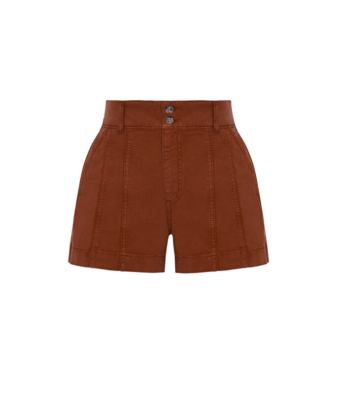 Regular Yüksek Bel Bermuda/Şort