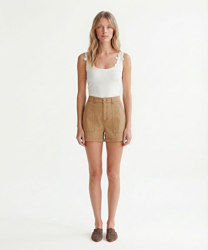 Regular Normal Bel Bermuda/Şort