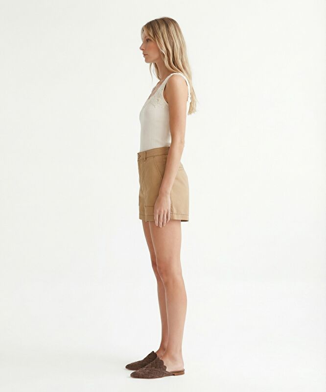 Regular Normal Bel Bermuda/Şort