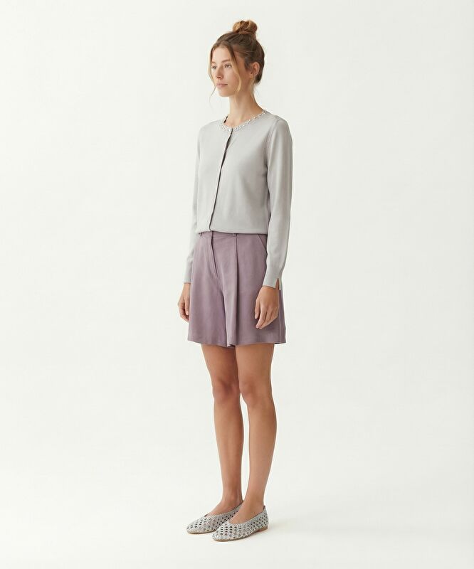 Geniş Normal Bel Bermuda/Şort