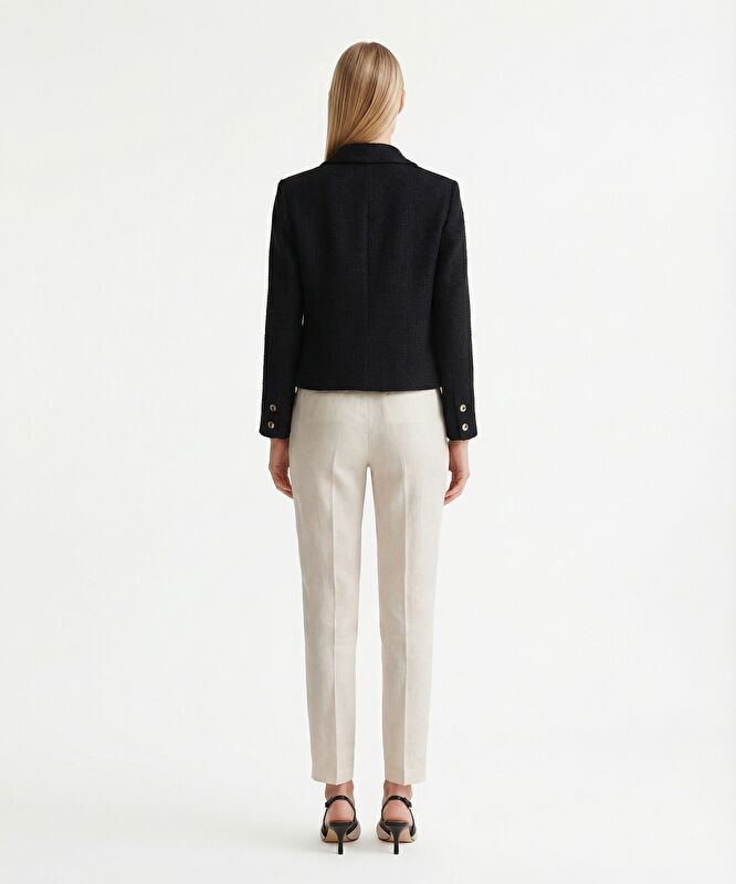 Regular V Yaka Uzun Kol Ceket