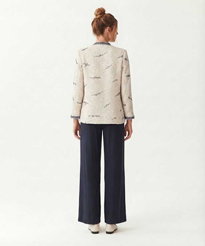 Regular V Yaka Uzun Kol Ceket