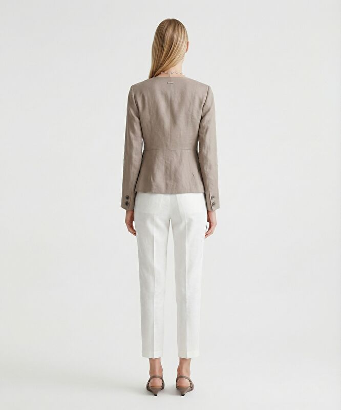 Regular Bisiklet Yaka Uzun Kol Ceket