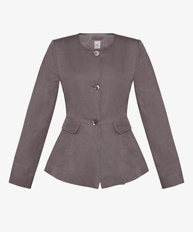 Regular Bisiklet Yaka Uzun Kol Ceket