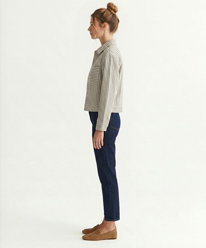 Regular Ceket Yaka Uzun Kol Ceket