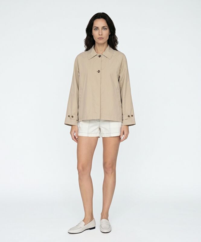 Regular Gömlek Yaka Uzun Kol Ceket