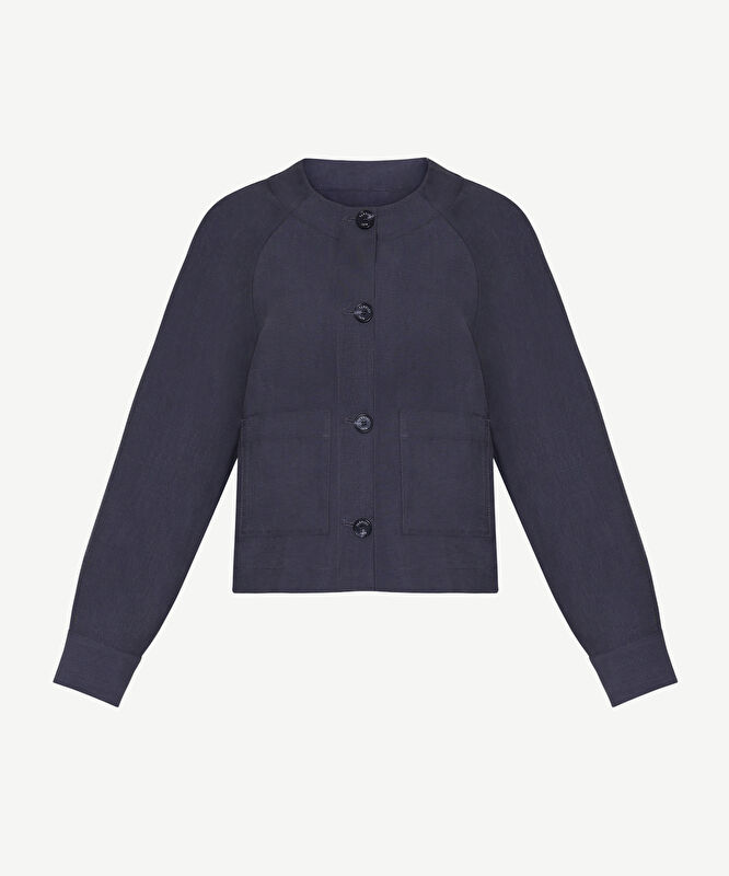 Regular Bisiklet Yaka Uzun Kol Ceket