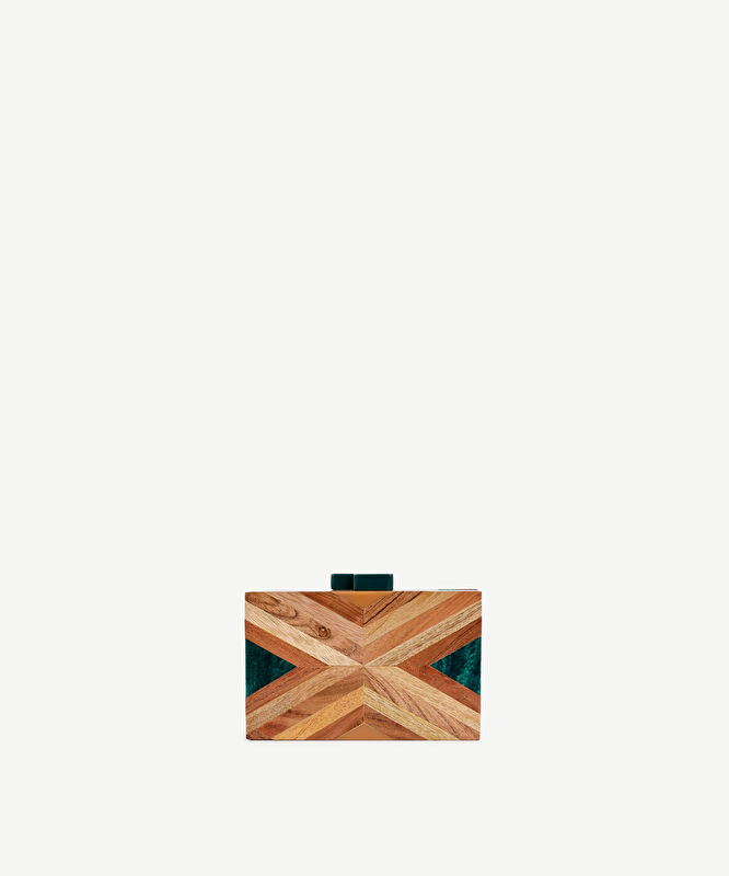 Desenli Ahşap Kutu Portföy