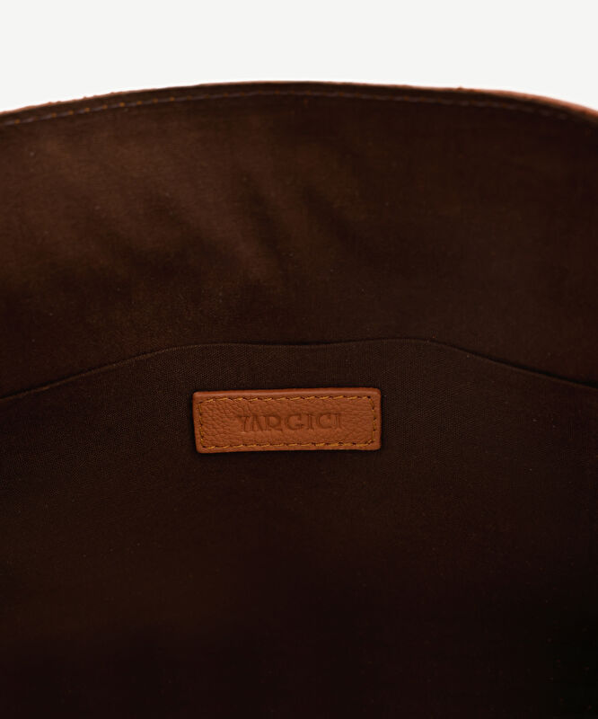 Kilit Detaylı Deri Omuz Çantası