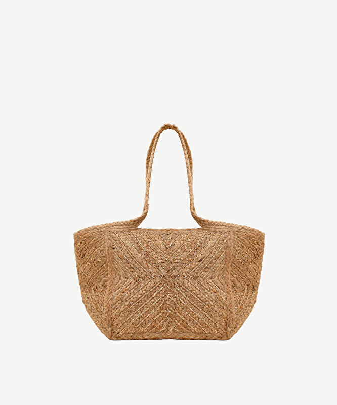 Simli İp Jüt Plaj Çantası