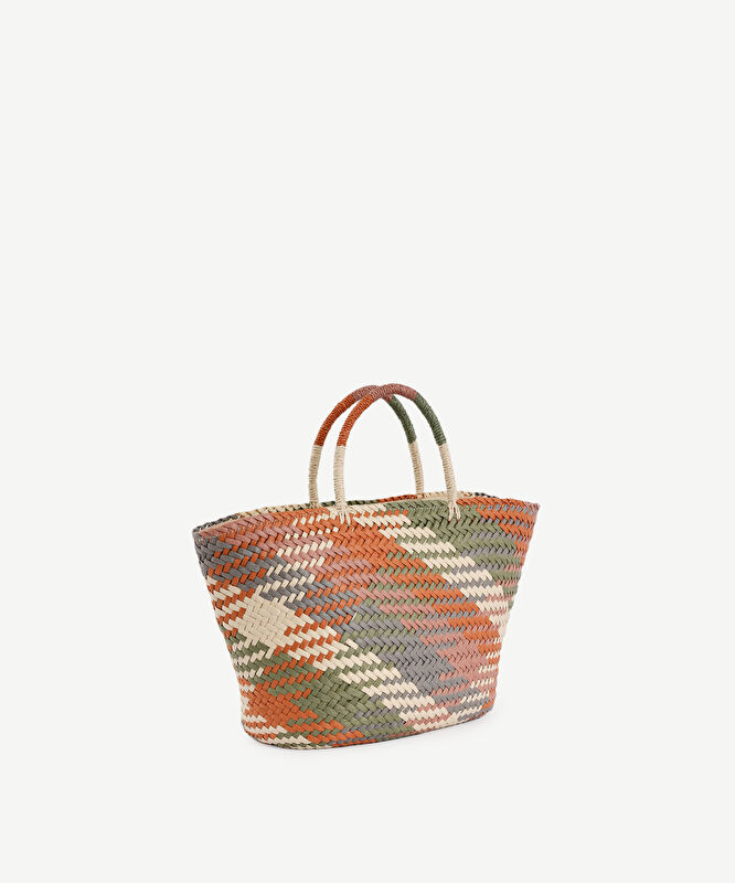 Renkli Hasır Çanta