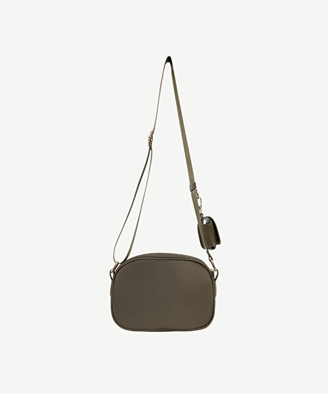 Fermuarlı Kumaş Küçük Çapraz Çanta