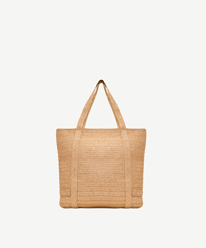 Hasır Şapkalı Plaj Çantası