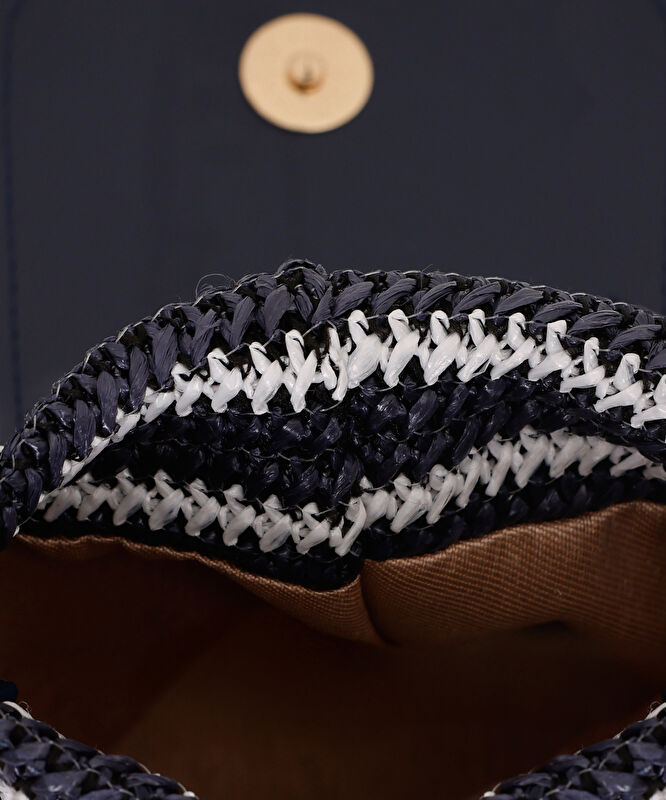 Hasır Örgülü Küçük Çapraz Çanta