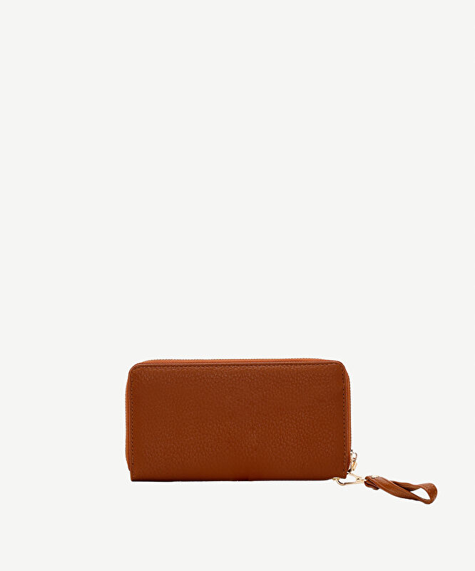 Dokulu Fermuarlı Büyük Cüzdan