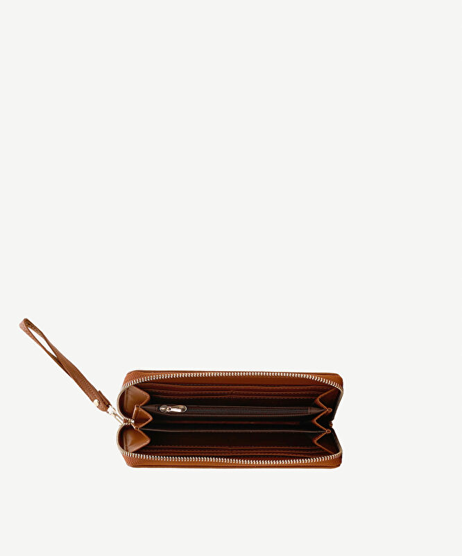 Dokulu Fermuarlı Büyük Cüzdan