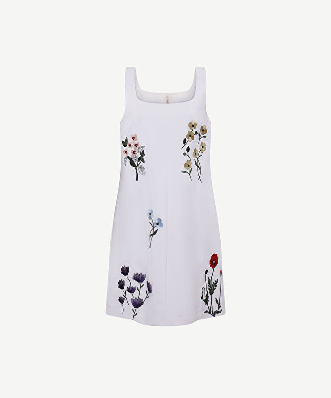 A Form Kare Yaka Kolsuz Elbise