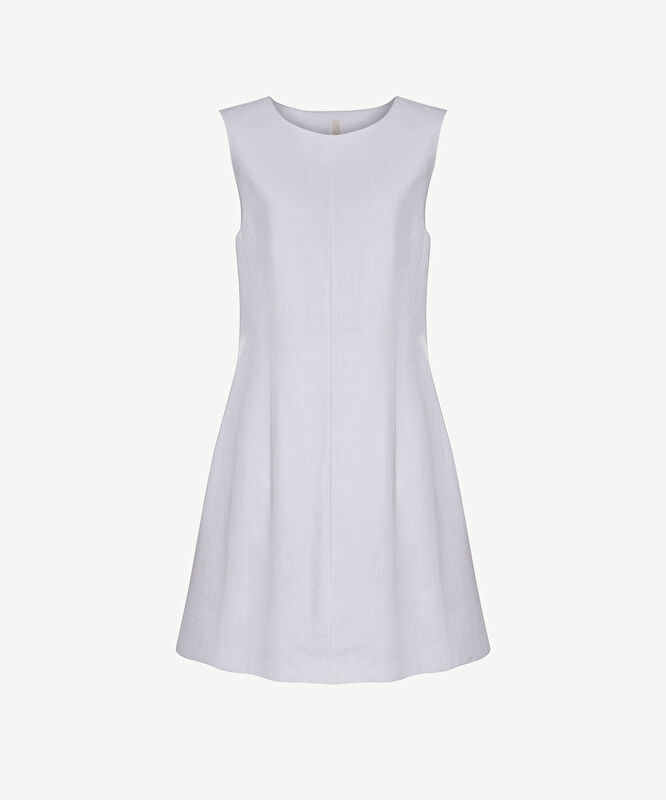 A Form Kayık Yaka Kolsuz Elbise