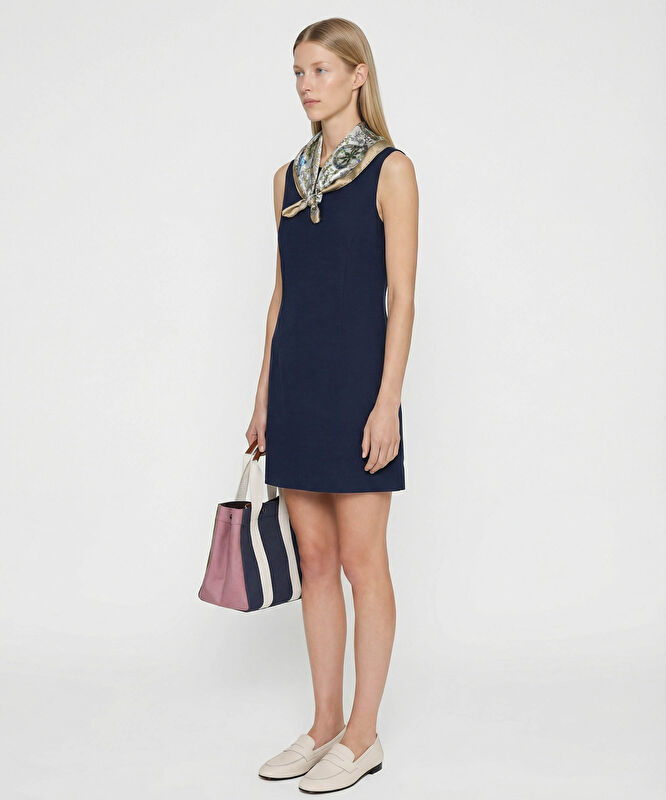 A Form Kayık Yaka Kolsuz Elbise