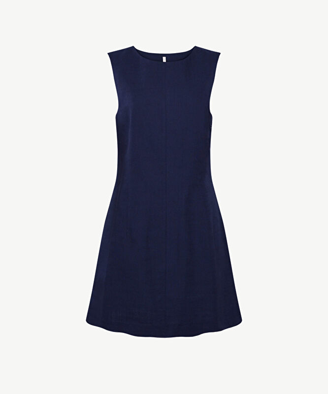 A Form Kayık Yaka Kolsuz Elbise