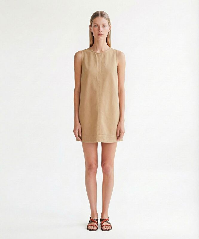 Bol Bisiklet Yaka Kolsuz Elbise