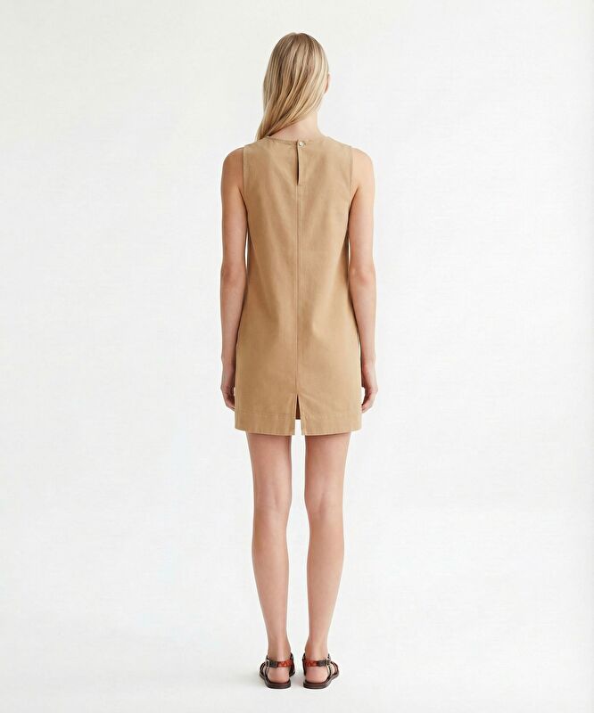 Bol Bisiklet Yaka Kolsuz Elbise