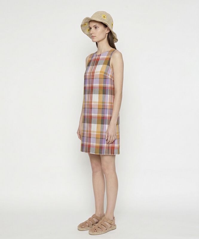 A Form Bisiklet Yaka Kolsuz Elbise