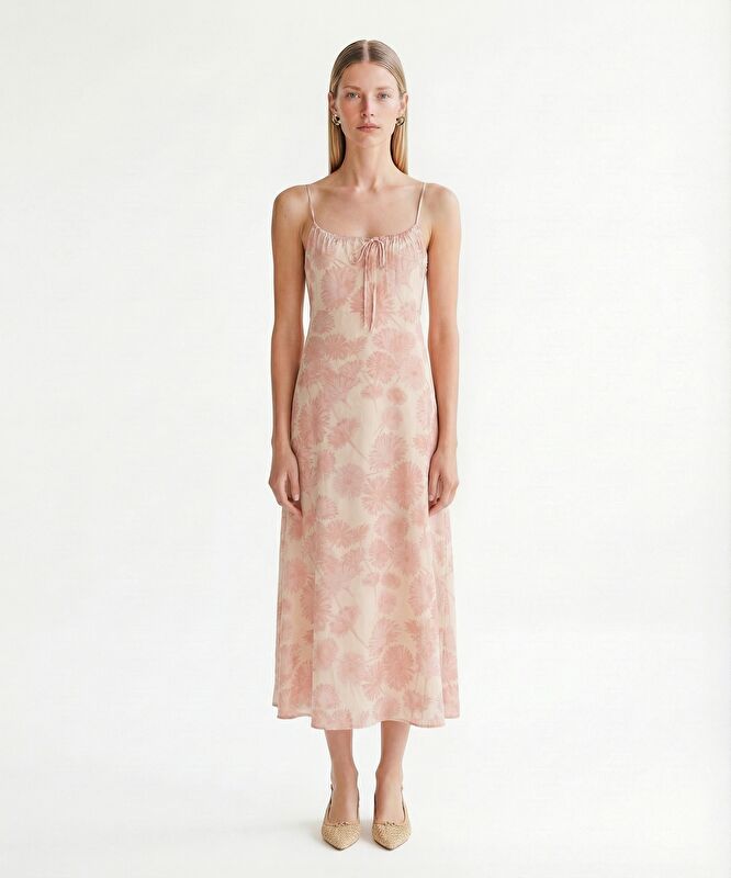 A Form Bisiklet Yaka Askılı Elbise