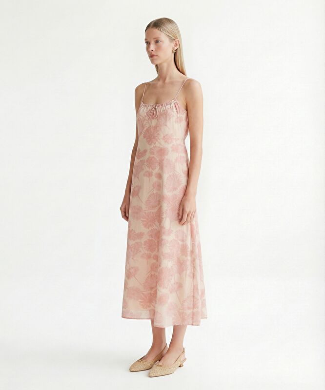 A Form Bisiklet Yaka Askılı Elbise