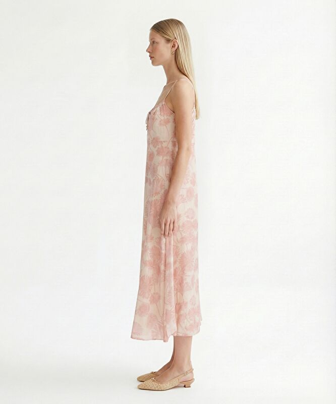 A Form Bisiklet Yaka Askılı Elbise