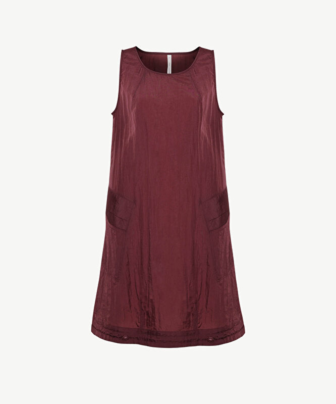 Bol Bisiklet Yaka Kolsuz Elbise