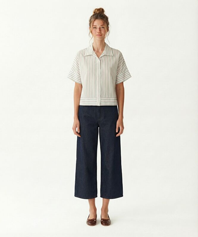 Regular Gömlek Yaka Kısa Kol Gömlek