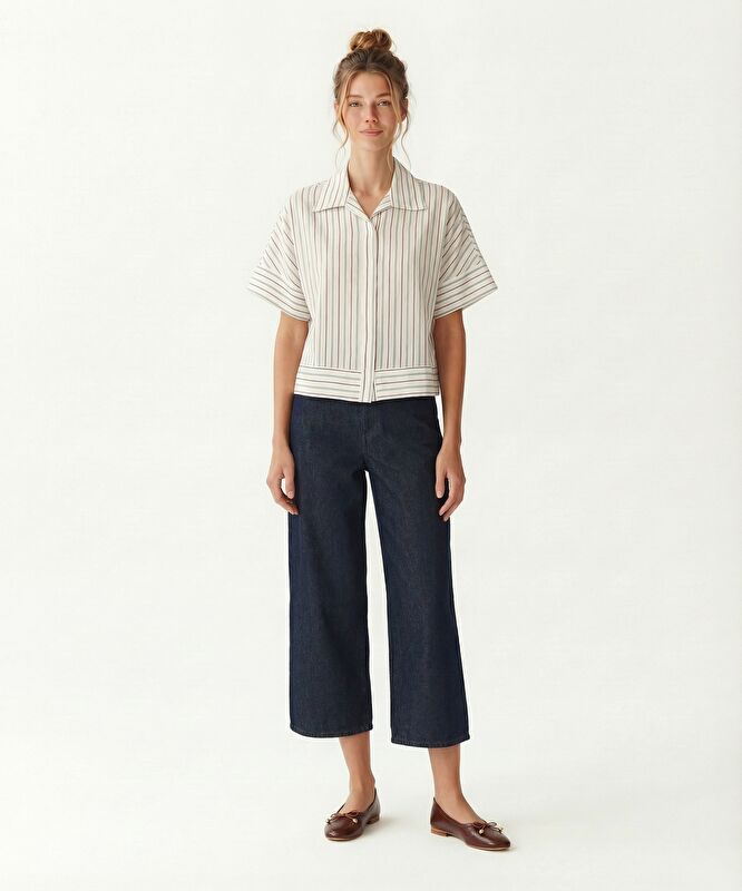 Regular Gömlek Yaka Kısa Kol Gömlek