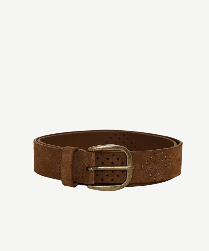 Aksesuar Detaylı Deri Kemer