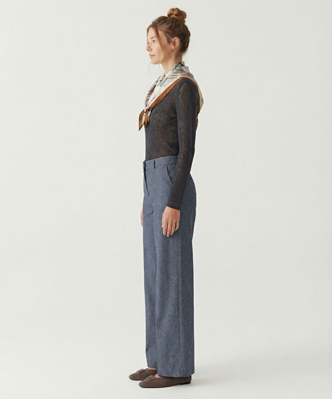 Düz Yüksek Bel Pantolon