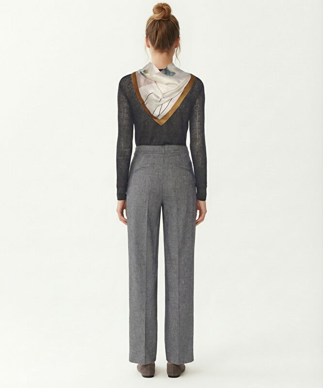 Düz Yüksek Bel Pantolon