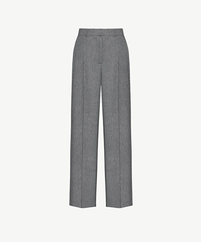 Düz Yüksek Bel Pantolon