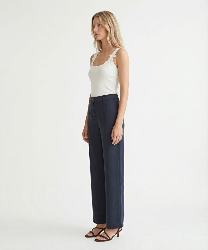 Geniş Yüksek Bel Pantolon