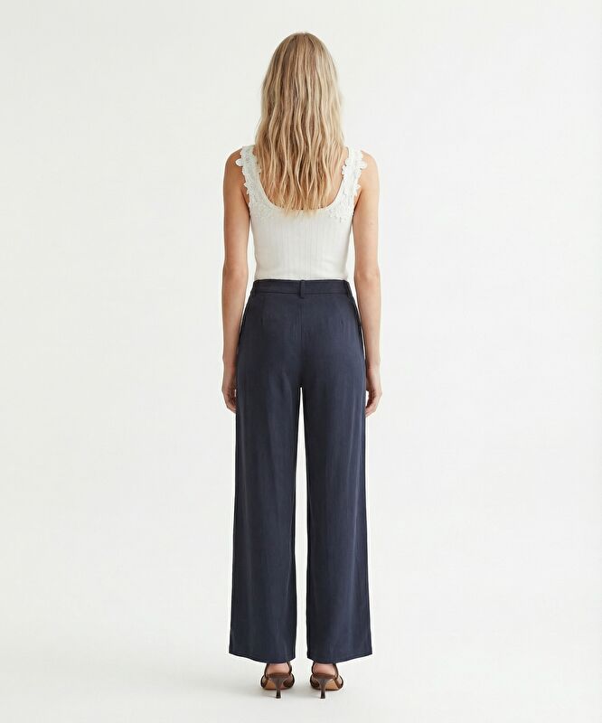 Geniş Yüksek Bel Pantolon