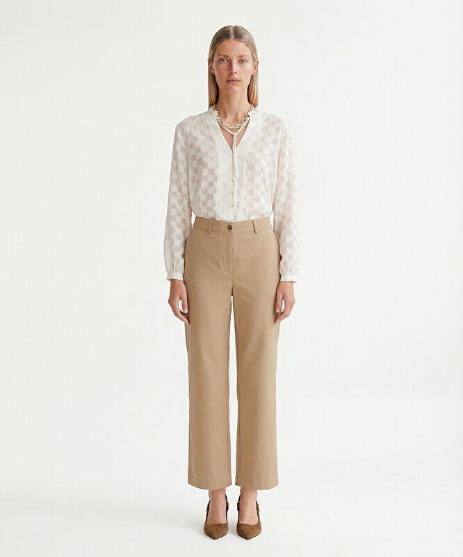 Geniş Yüksek Bel Pantolon