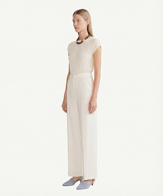 Düz Yüksek Bel Pantolon