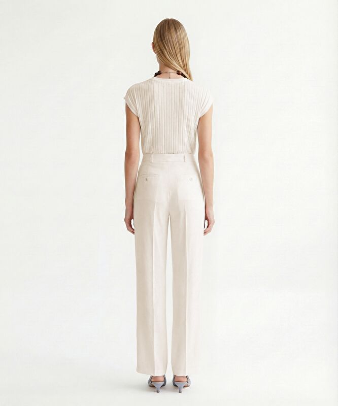 Düz Yüksek Bel Pantolon