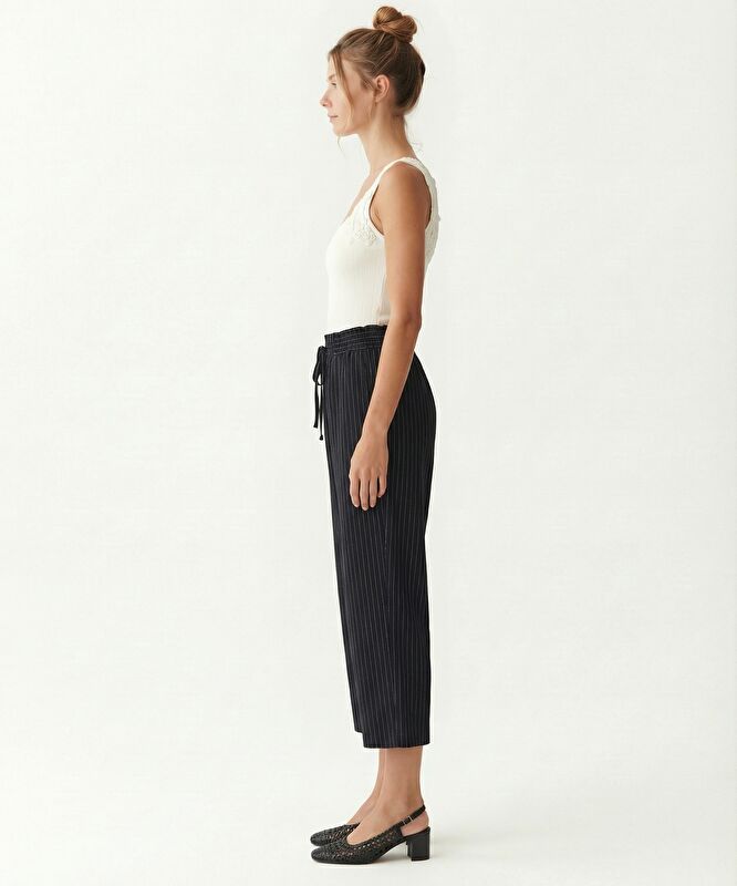 Düz Yüksek Bel Pantolon