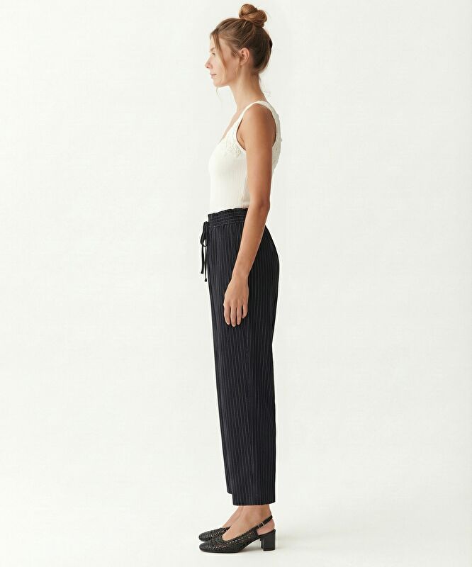 Düz Yüksek Bel Pantolon