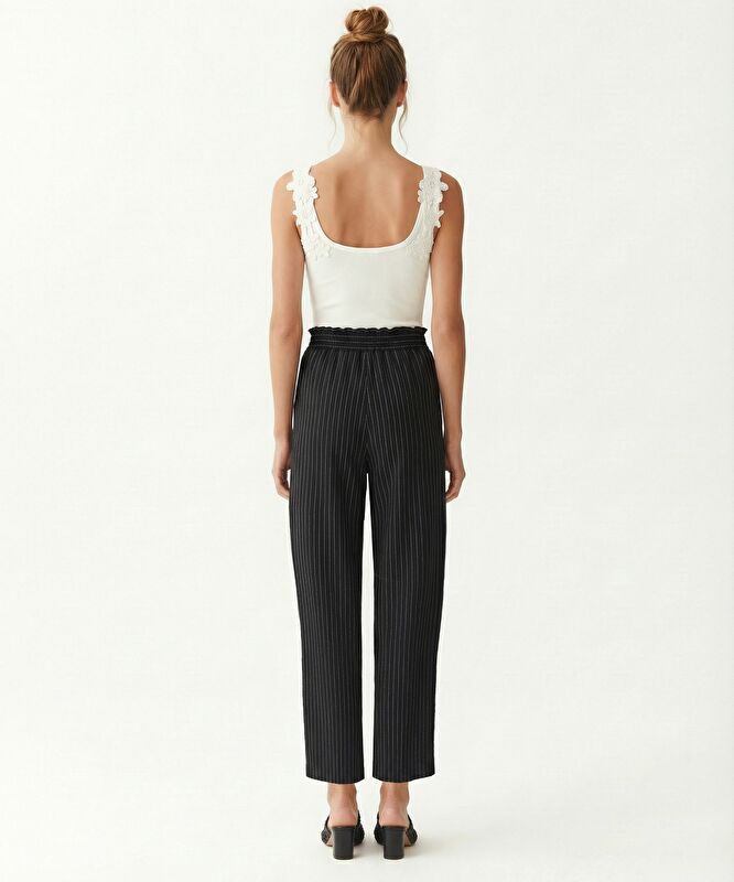 Düz Yüksek Bel Pantolon