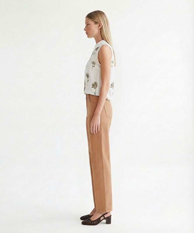 Düz Yüksek Bel Pantolon