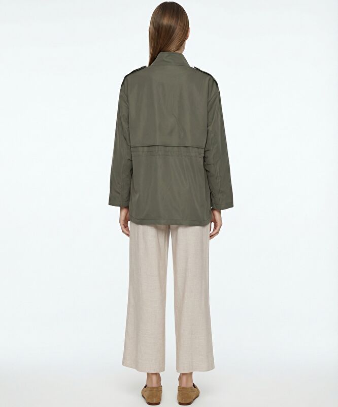 Regular Dik Yaka Uzun Kol Pardösü