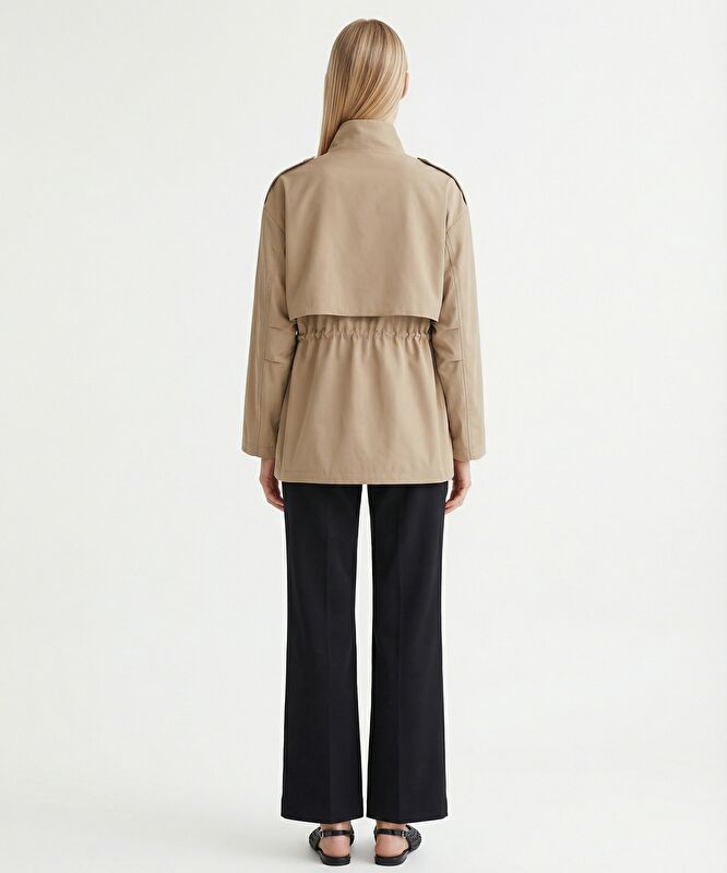 Regular Dik Yaka Uzun Kol Pardösü