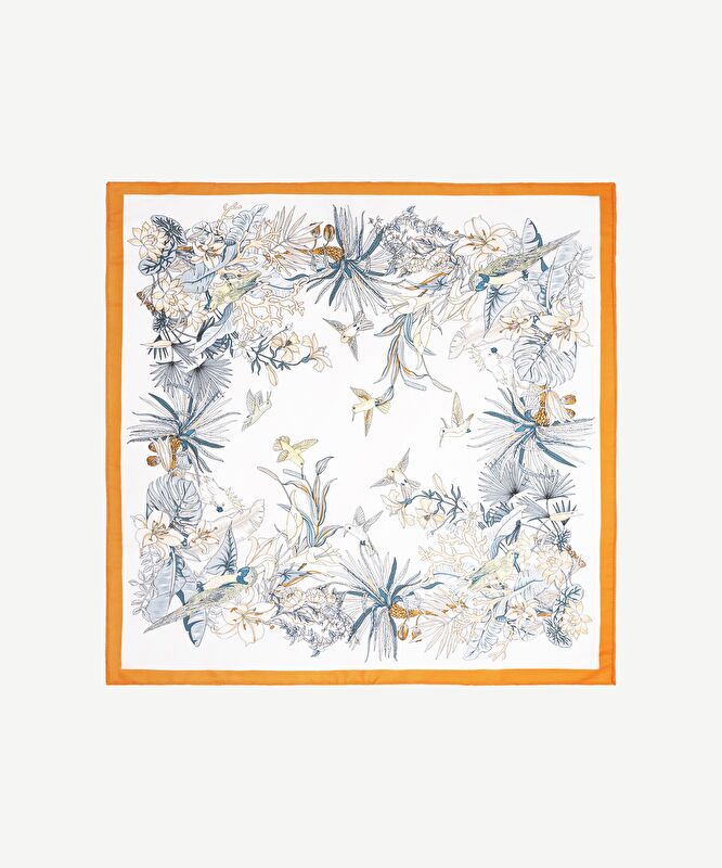 Çiçek Desenli Fular